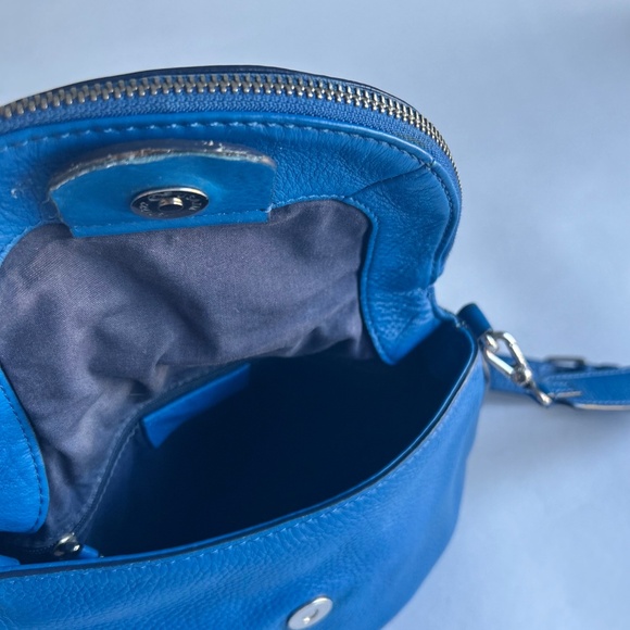 Marc Jacobs Blue Pebble Genuine Leather Crossbody Shoulder Bag - Picture 13 of 15